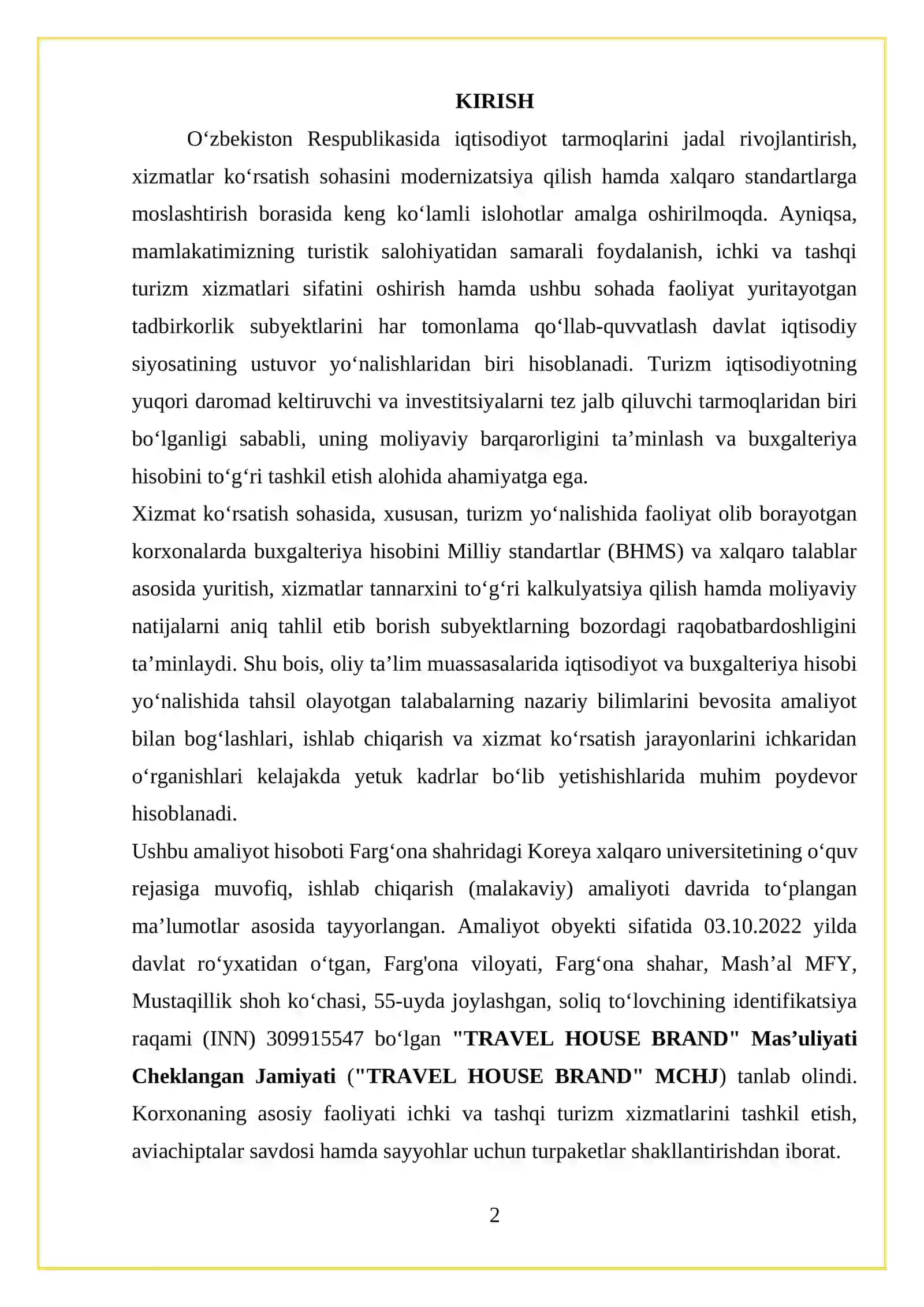 TRAVEL HOUSE BRAND 2