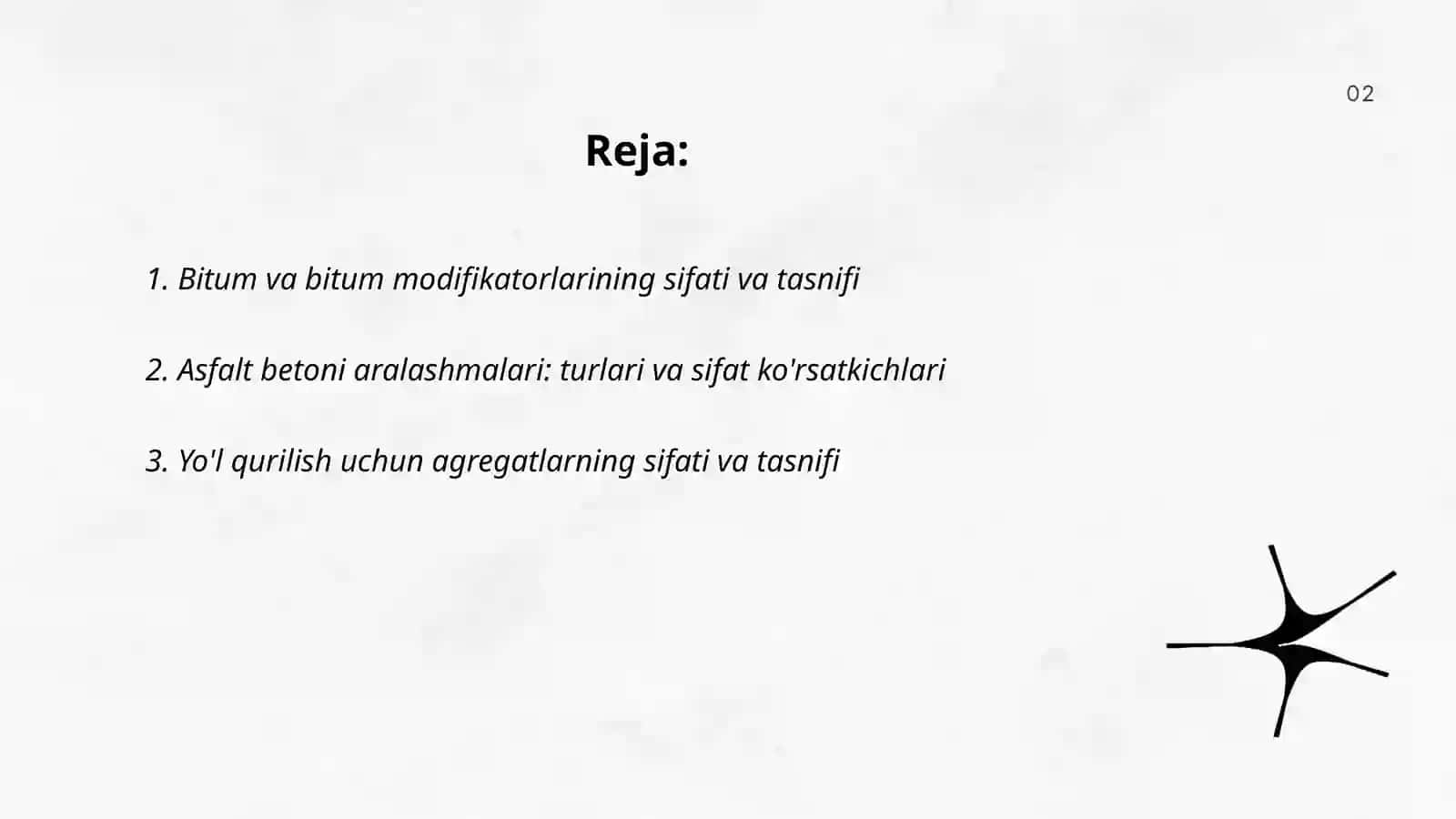 Yo’l qurilish mahsulotlarining sifati va tasnifi 2