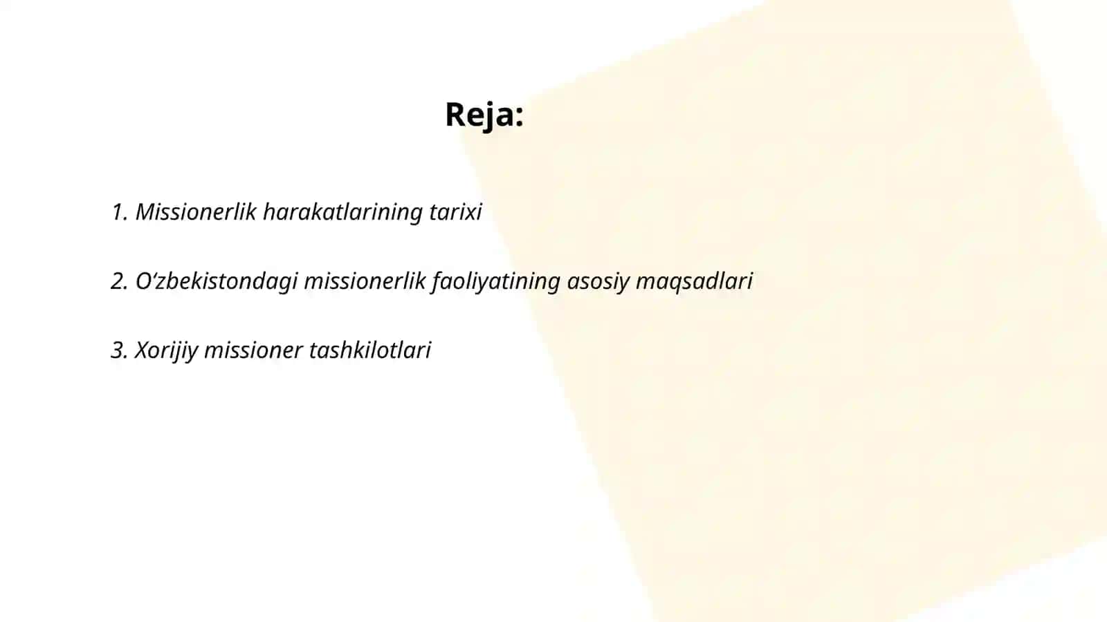 Missionerlik harakatlari tarixi 2