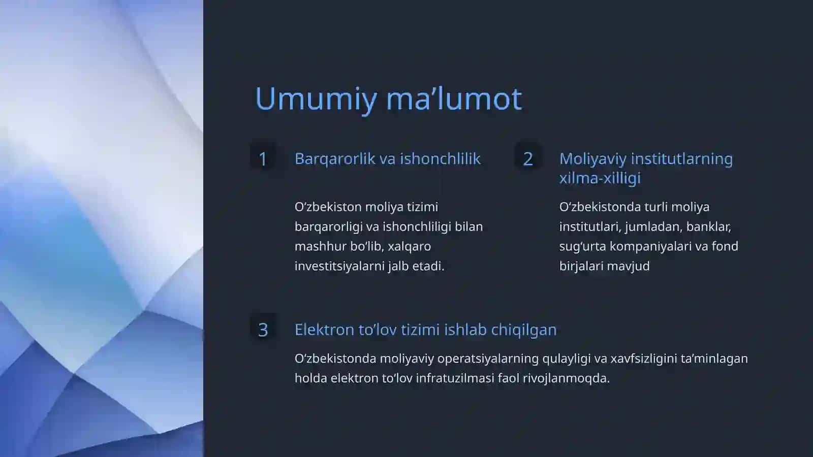 O‘zbekiston Respublikasining Moliya Tizimi 2