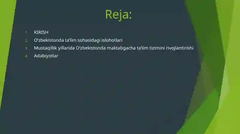 O'zbekiston mustaqillikka erishgandan keyingi davrdagi maktabgacha ta'lim 2