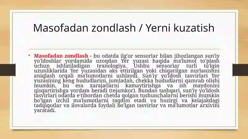 3-Mavzu.Koinotdan masofavi zondlash 2