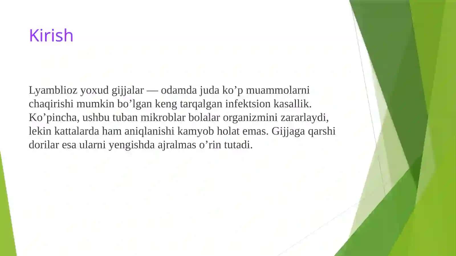 Gijjalarga qarshi vositalar 2