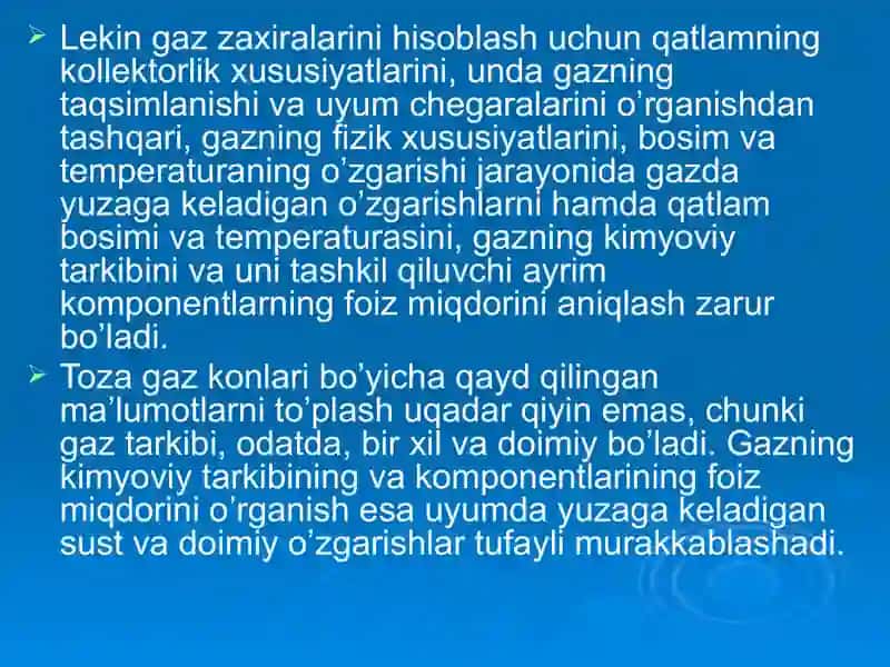 Erkin gazzaxiralarini hisoblashning hajmiy metodlari 2