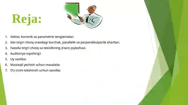 Fazoda to’g’ri chiziq 2
