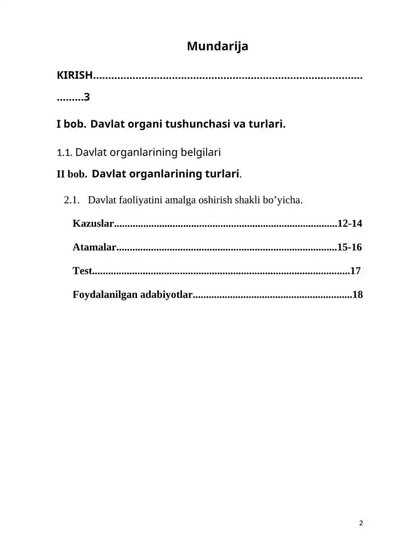 Davlat organlari tizimi 2