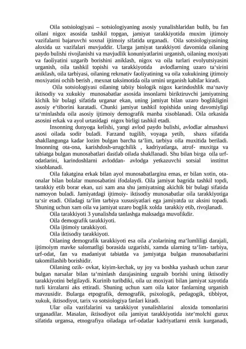 Oila va nikox sotsiologiyasi 2
