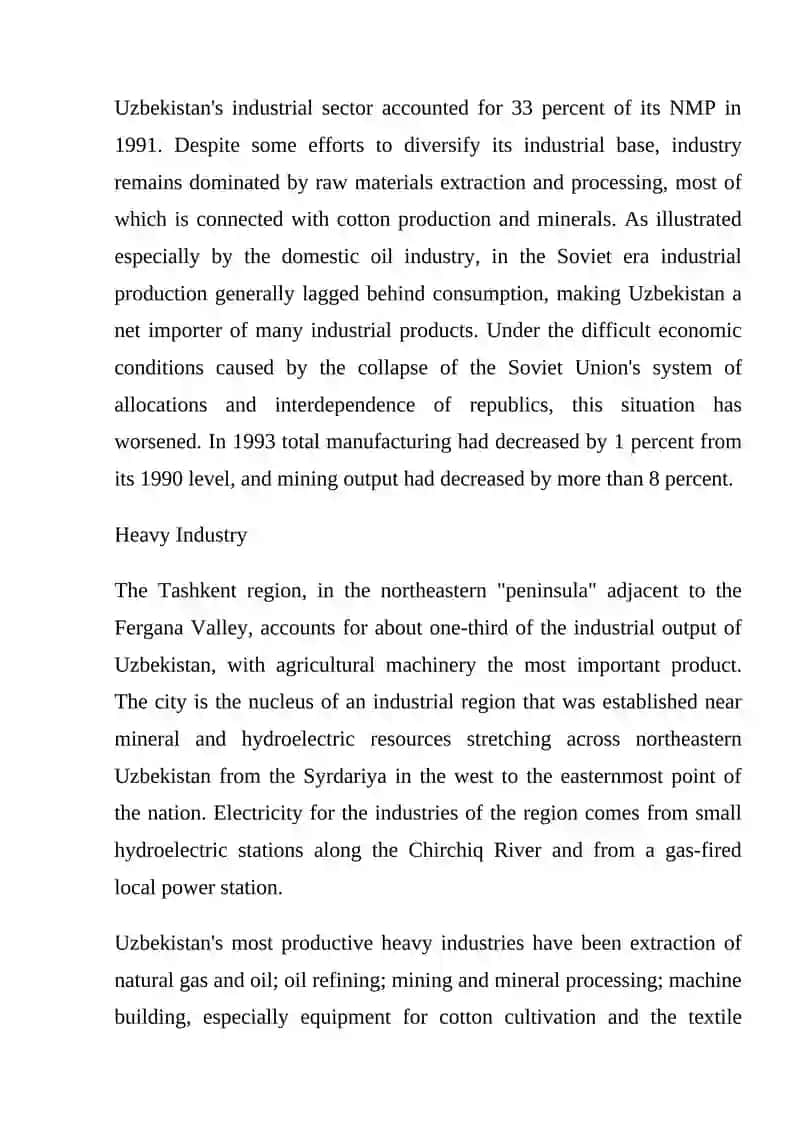 Industrial Centers of Uzbekistan 2