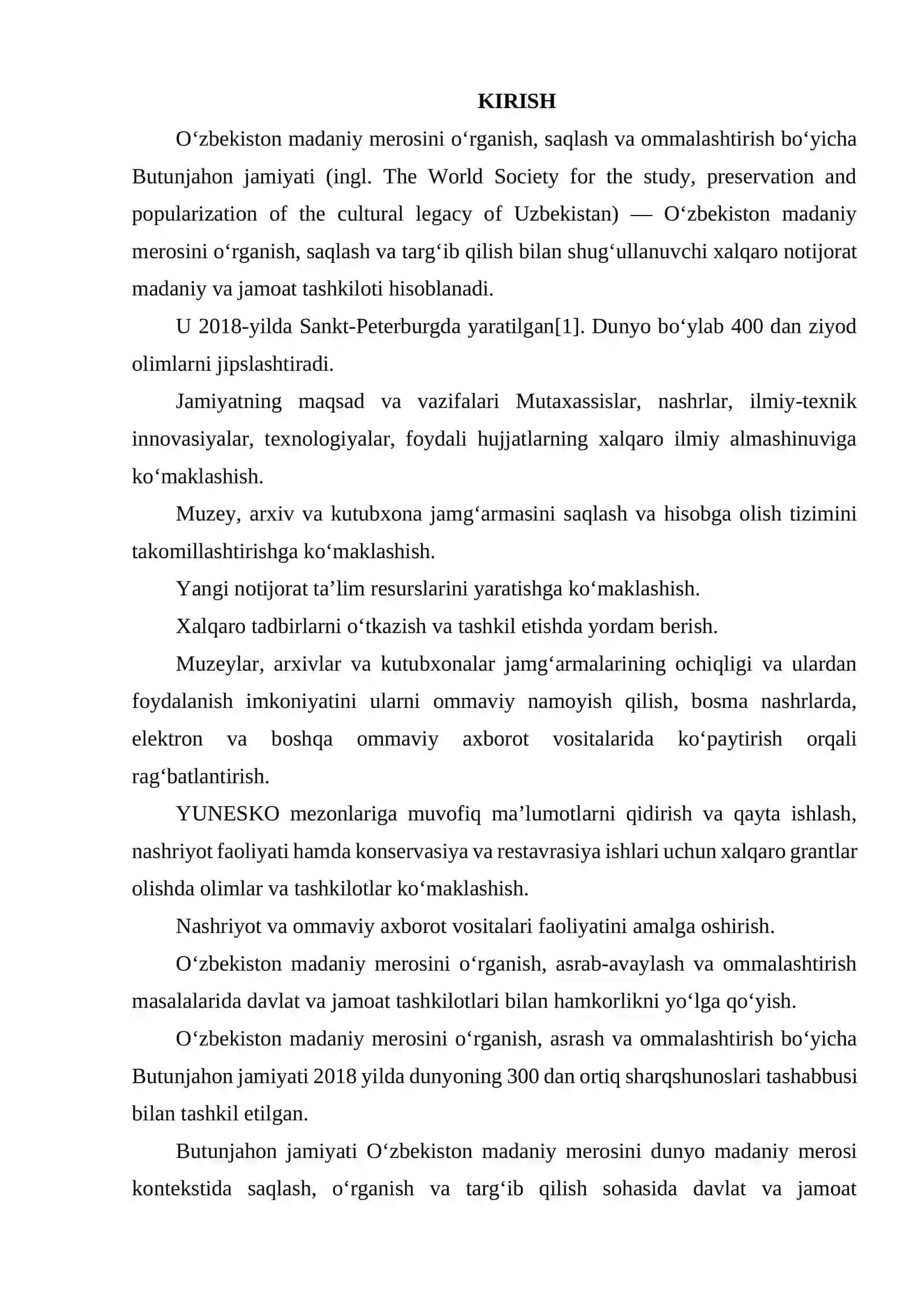 O‘ZBEKISTON MADANIY MEROSINI TIKLASH VA ASRASH SIYOSATI. 2