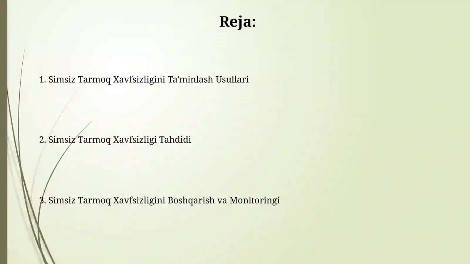 Komp'yuter tizimlarida simsiz tarmoq xavfsizligi 2