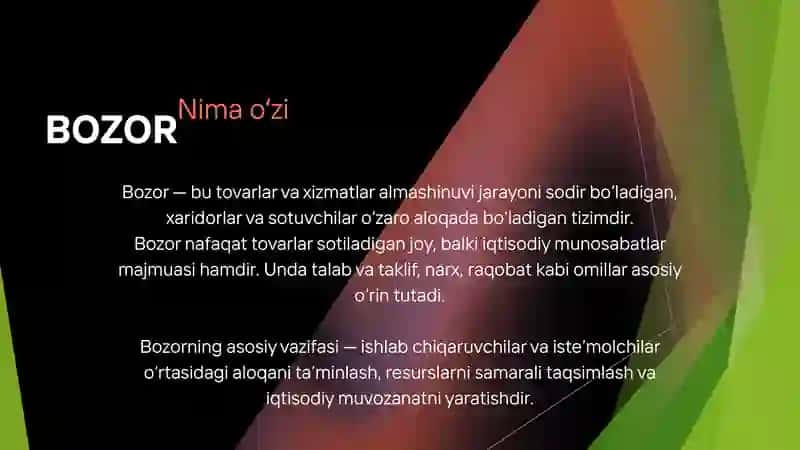BOZOR VA UNING TUZILISHI 2