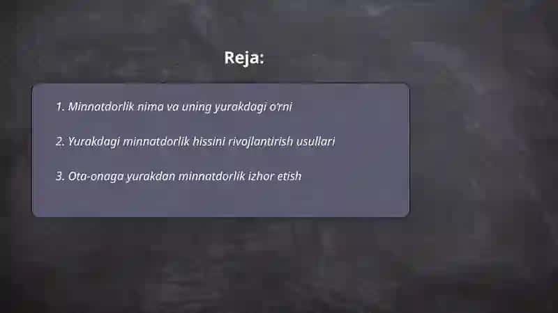 Minnatdorlik yuragimda yashaydi 2