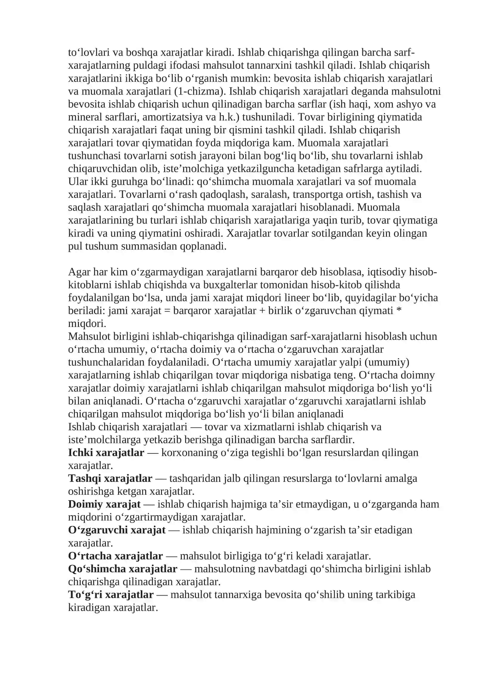 Kapital xarajatlari hisobi 2