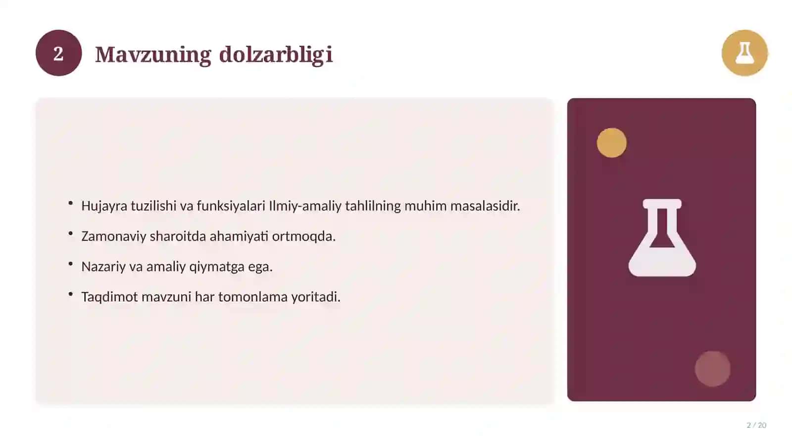 Hujayra tuzilishi va funksiyalari 2