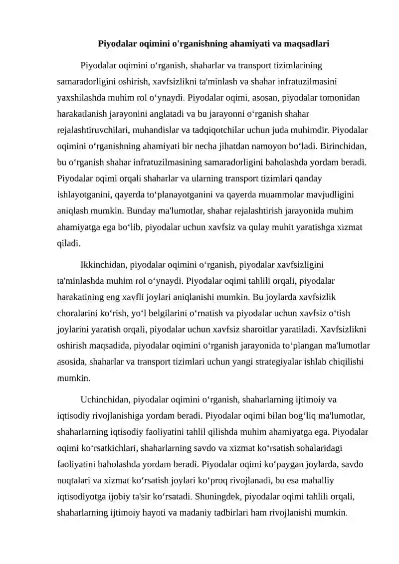 Piyodalar oqimini o'ragnish usullari 2