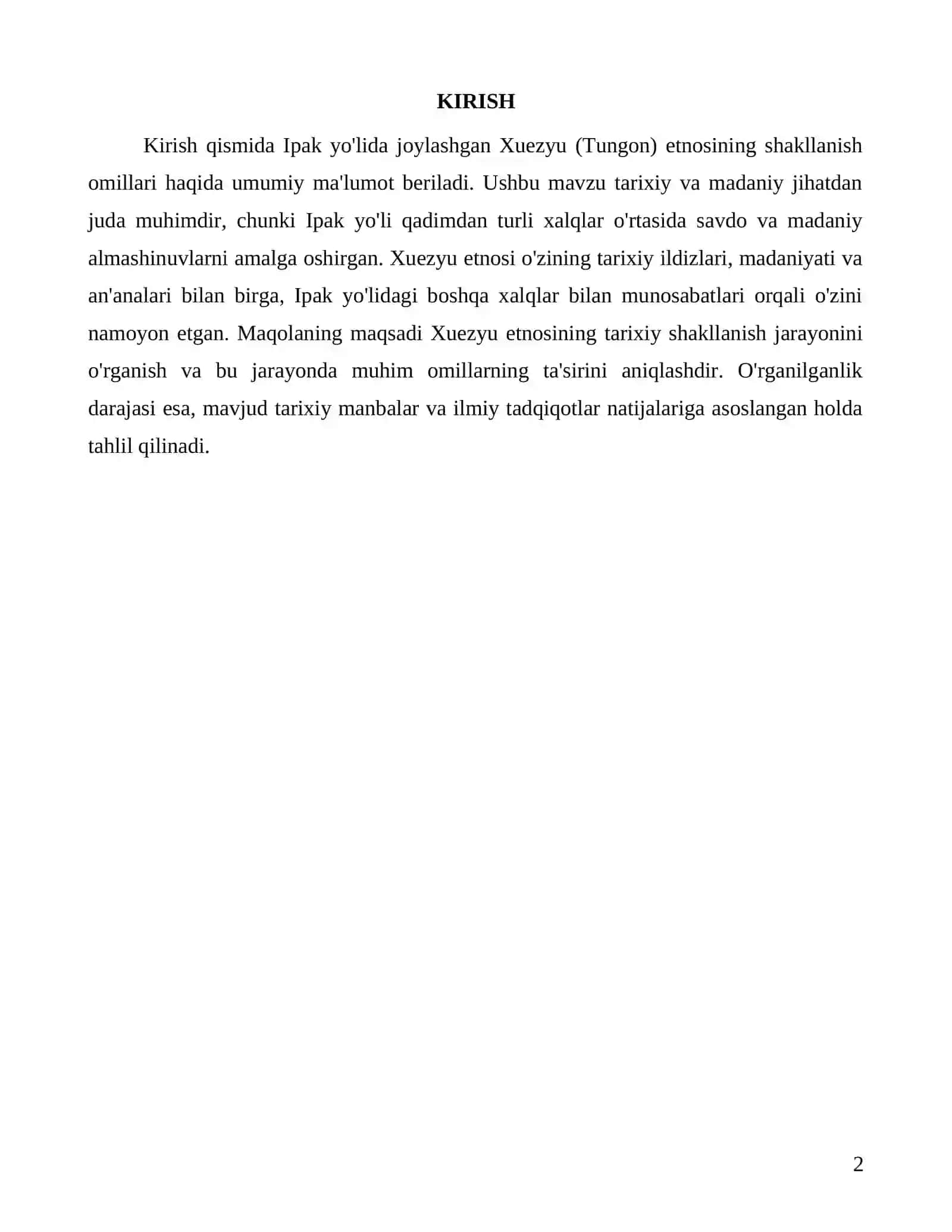 Ipak yo'lida Xuezyu (Tungon) etnosining shakllanish omillari 2