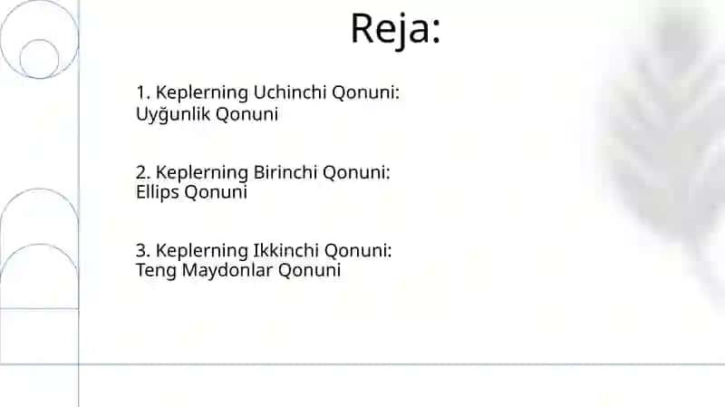 Kepler qonunlari 2