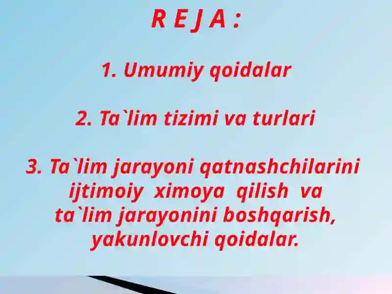 Ta'lim to'g'risida Qonun 2