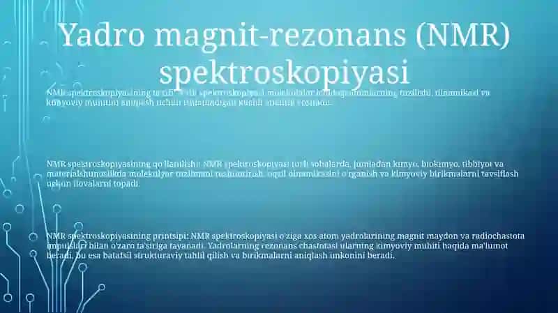 NMR spektroskopiyasi 2