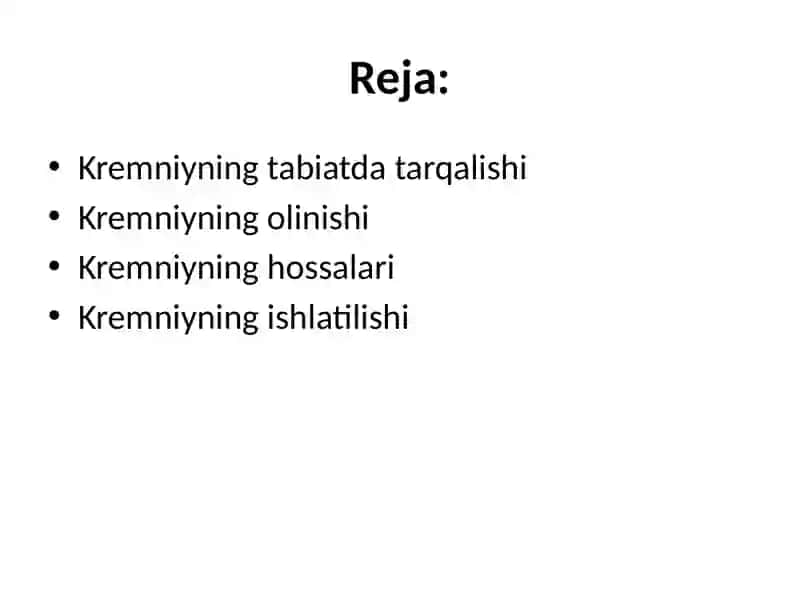 KREMNIY VA UNING BIRIKMALARI 2