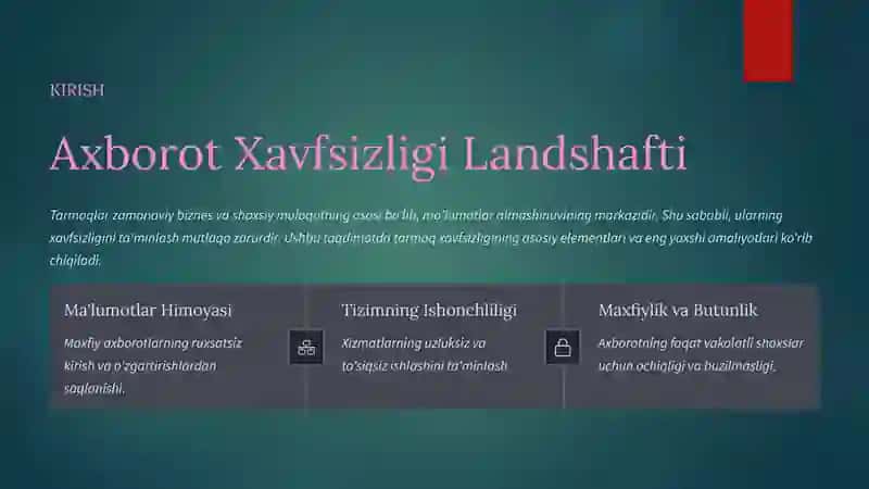 Kompyuter Tarmoqlarida Axborot Xavfsizligini Ta'minlash 2