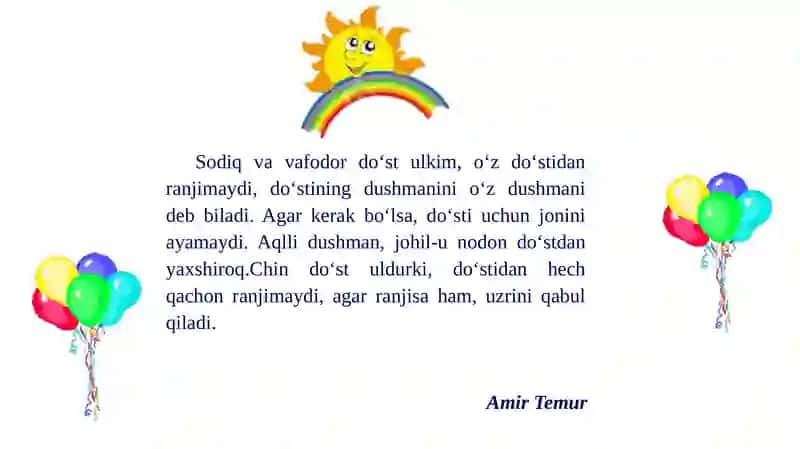 Do‘stlik va mehr-oqibat 2