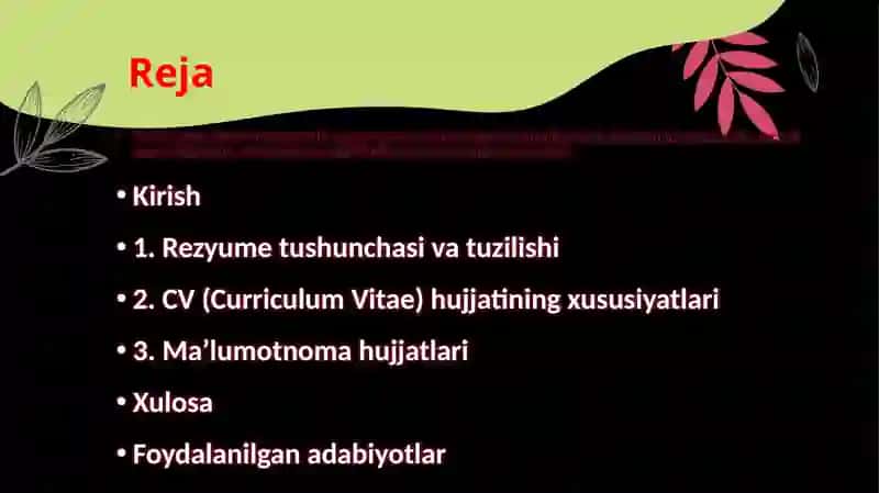 CV (Curriculum Vitae) 2