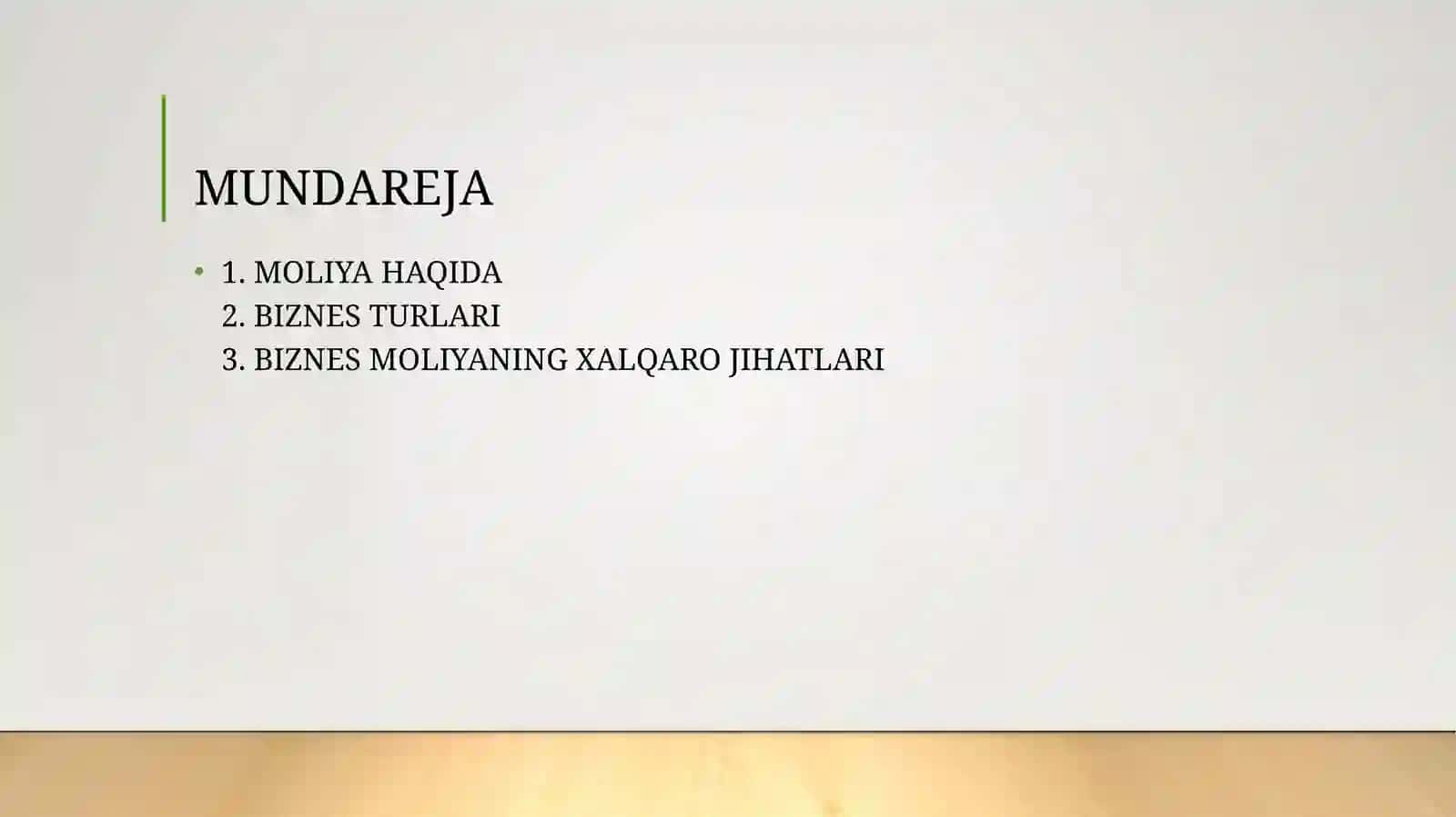 BIZNES MOLIYASINING XALQARO JIHOATLARI 2