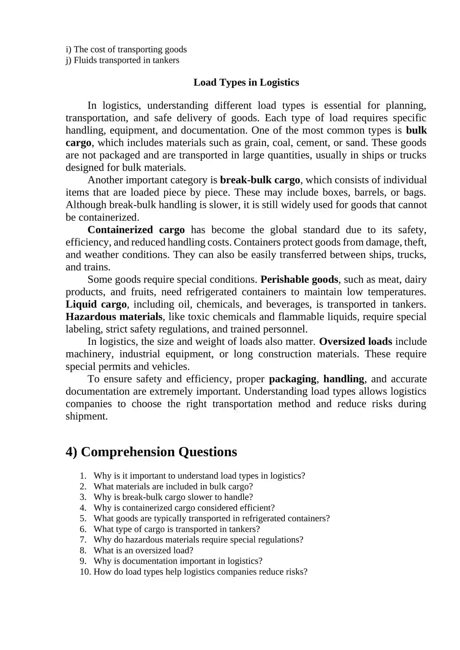 LOAD TYPES IN LOGISTICS 2