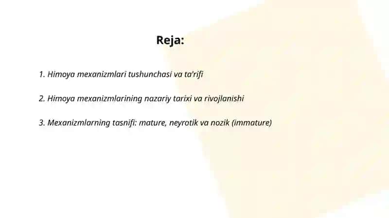 Shaxsning himoya mexanizmlari 2