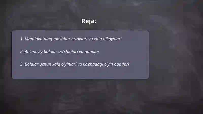 Mamlakatning mashhur ertaklari va xalq hikoyalari 2