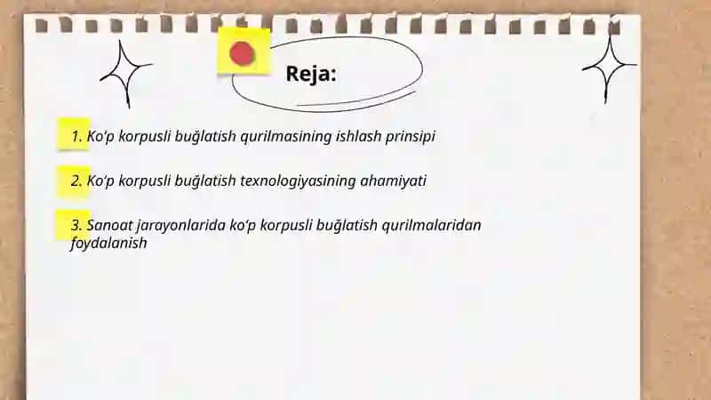 Koʻp korpusli buğlatish qurilmasi 2