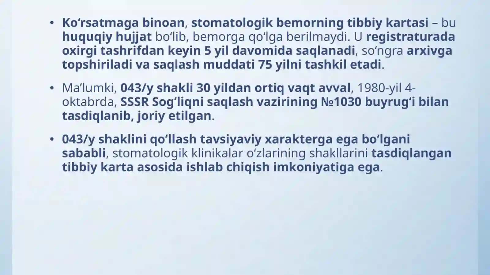 Stomatologik bemorning tibbiy kartasi 2