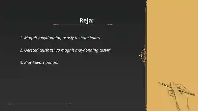 Magnit maydon va elektromagnit hodisalari 2