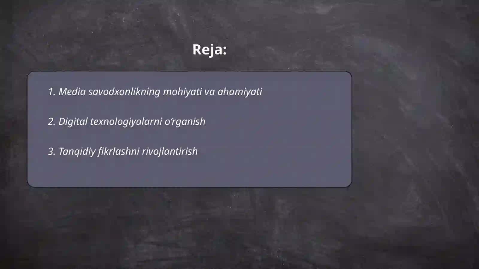 Media savodxonlikning mohiyati va ahamiyati 2