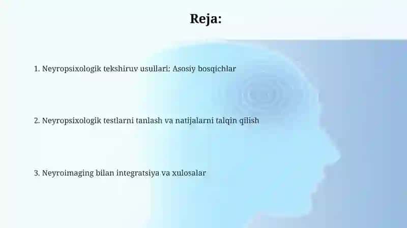 Neyropsixologik tekshirish usullari 2