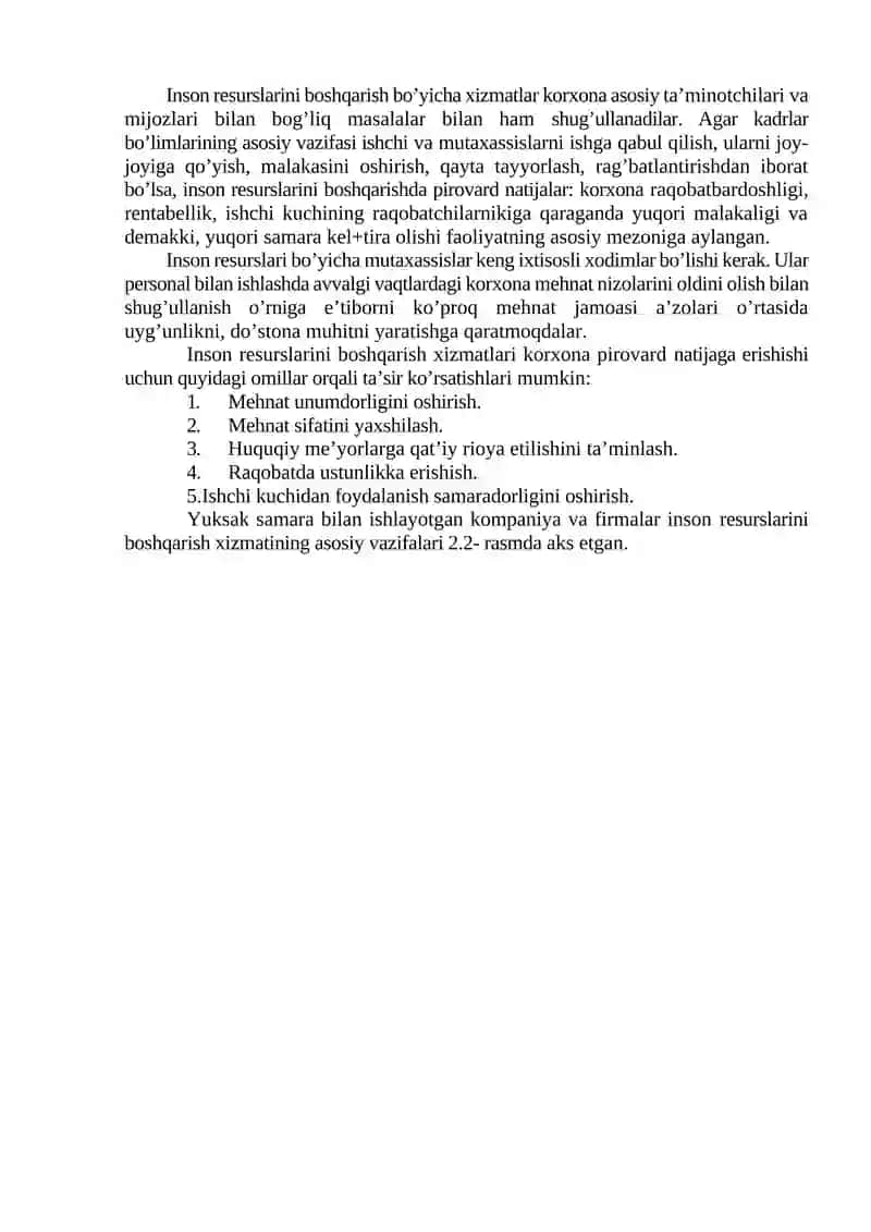 Inson resurslarini boshqarish 2