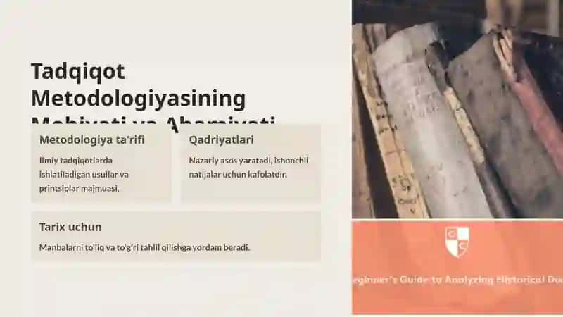 Tarix Fani Tadqiqotlarida Umumfan Uslublari 2
