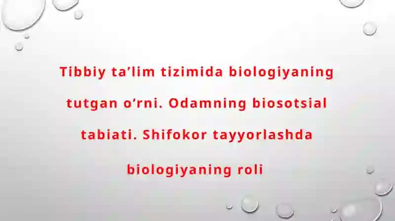 Tibbiy biologiya 2