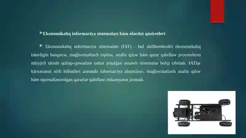 Ekonomikalıq informaciya sistemaları 2