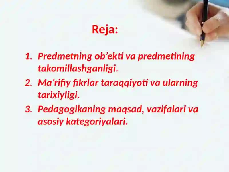 Pedagogikafansifatida 2