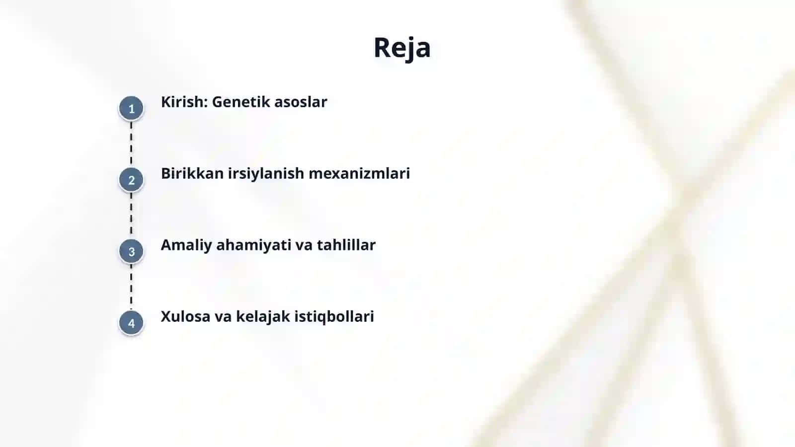 Birikkan holda belgilar irsiylanishini organish 2