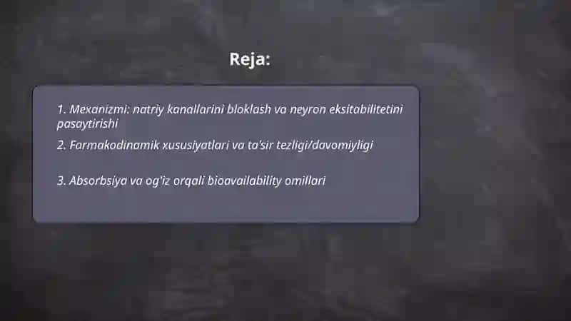 Karbamezepin dori vositasining farmakologiyasi 2