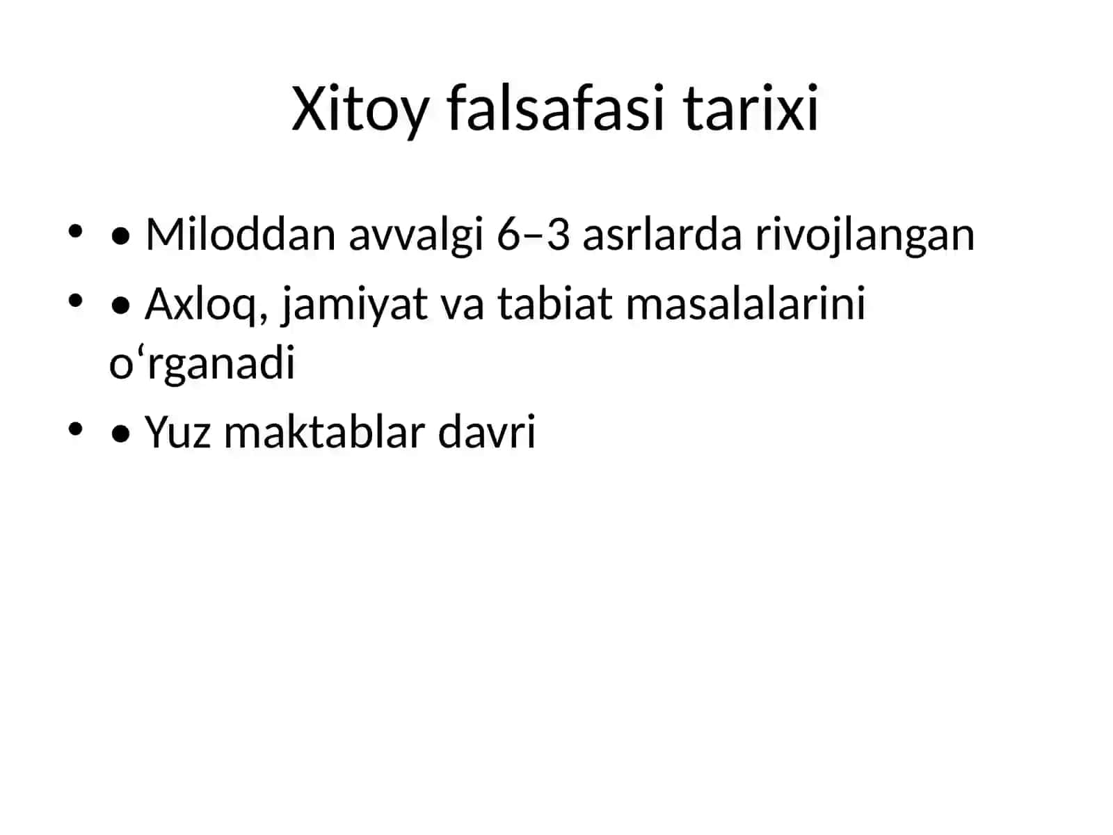 XITOY FALSAFASI 2