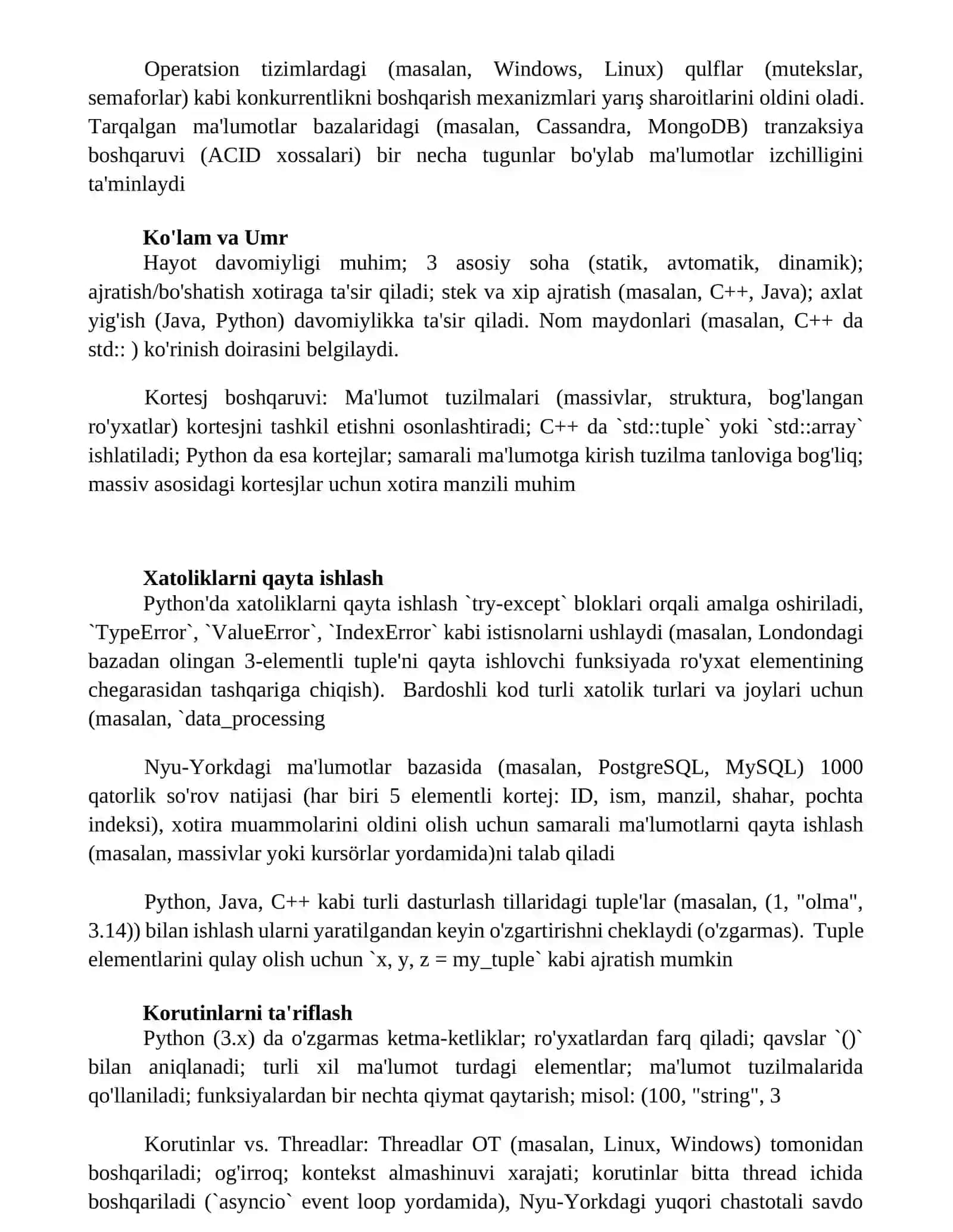 Kortejlar bilan ishlash 2