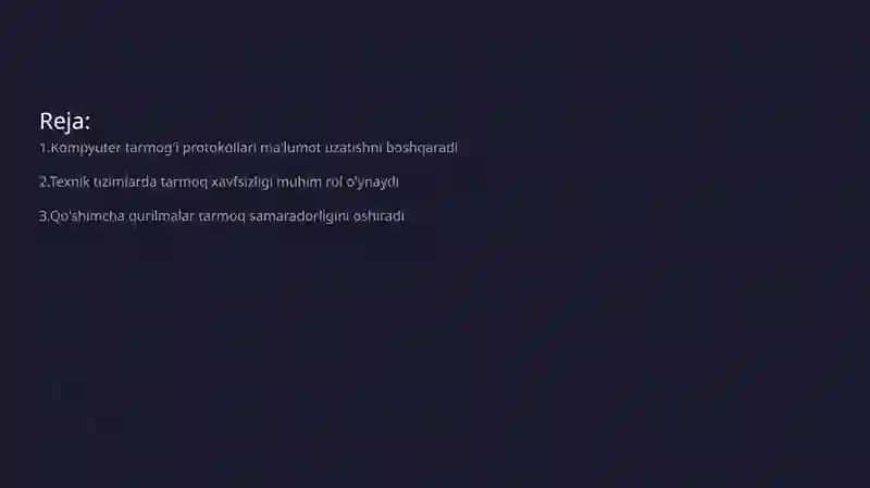 Kompyuter tarmoqlari va ularning texnik tizimlarga integratsiyasi 2