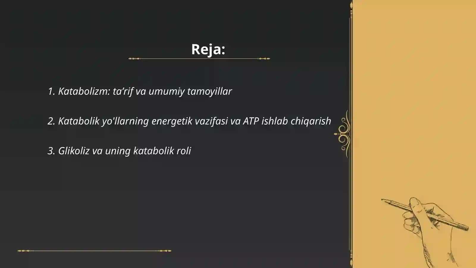 Katabolizmning Umumiy Yollari va Ahamyati 2