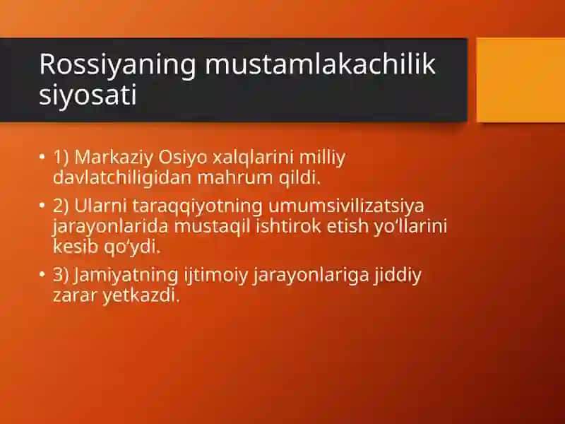 Turkiston Muxtoriyati va Sovet Siyosati 2