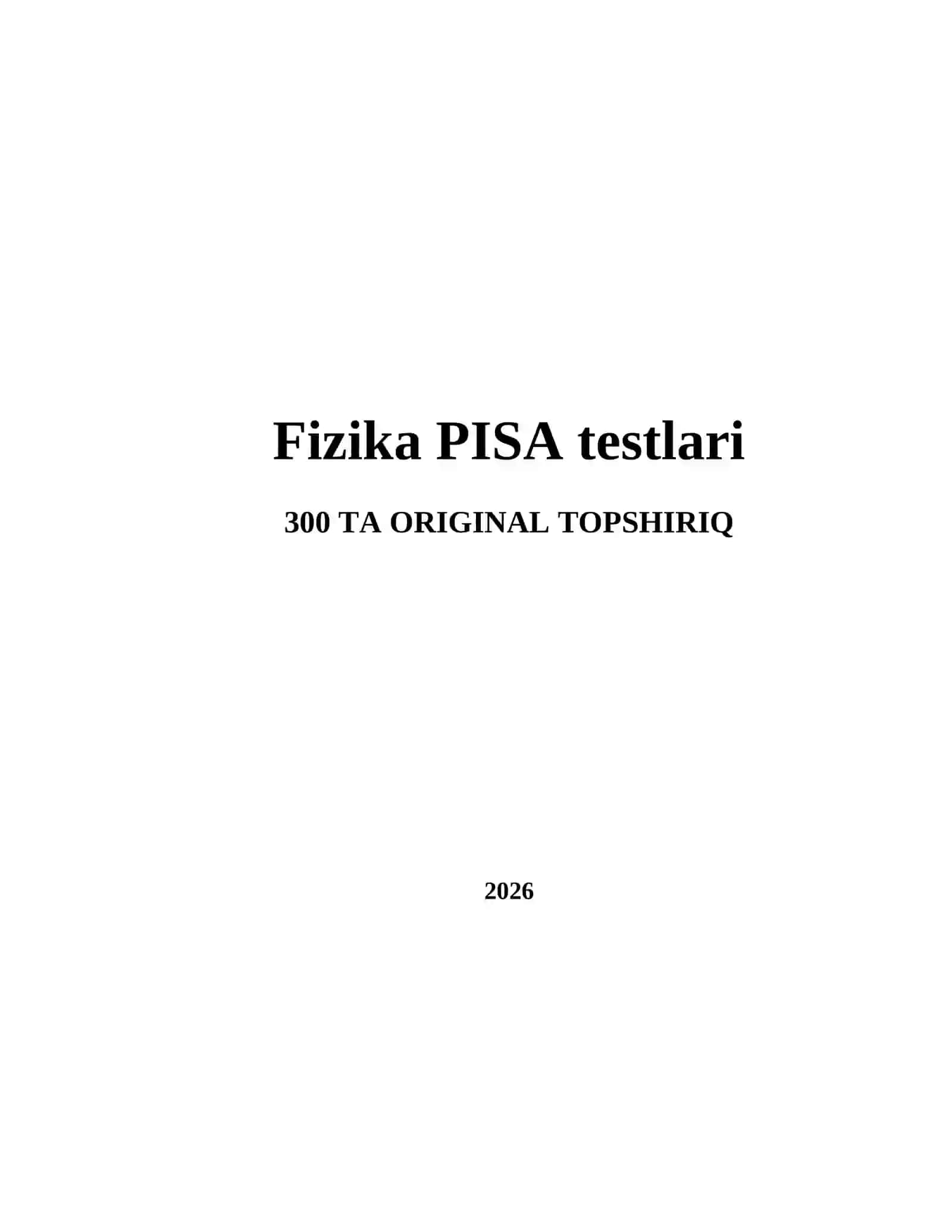Fizika PISA testlari 2