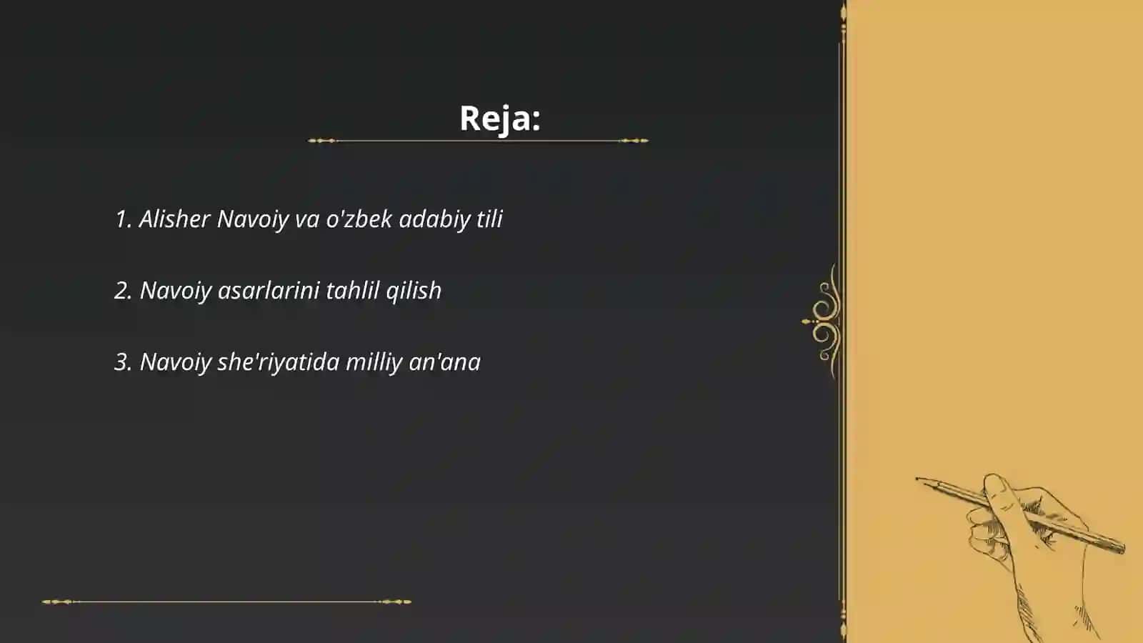Alisher Navoiy-o'zbek adabiy tilining asoschisi 2